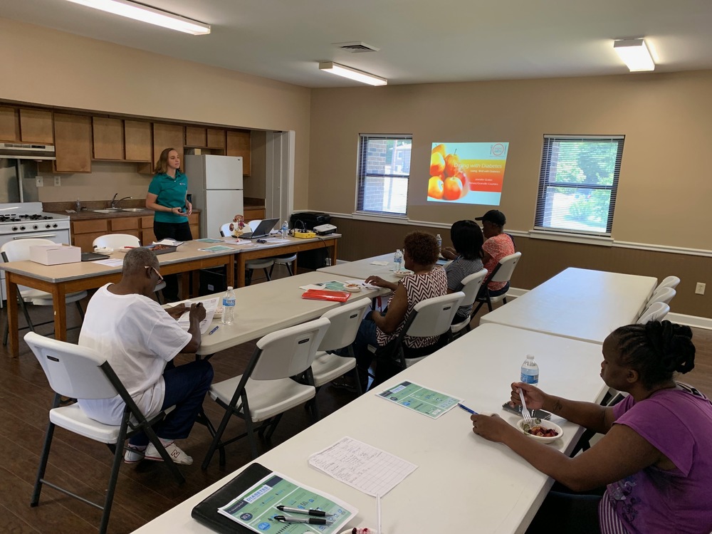 Attendees of the first diabetes class.