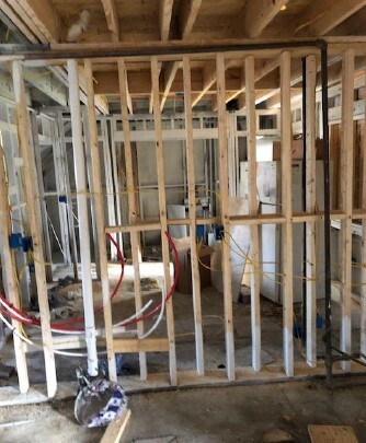 Unit Renovations - 209 Holly Street frame work completed and currently doing electrical rough work.