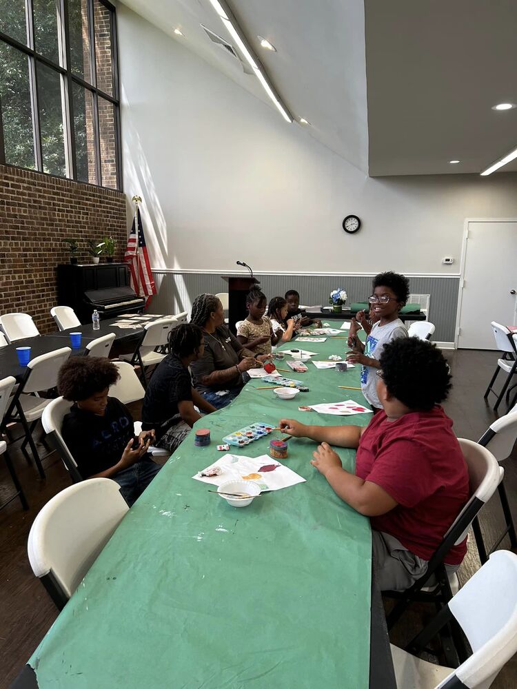 Children drawing.