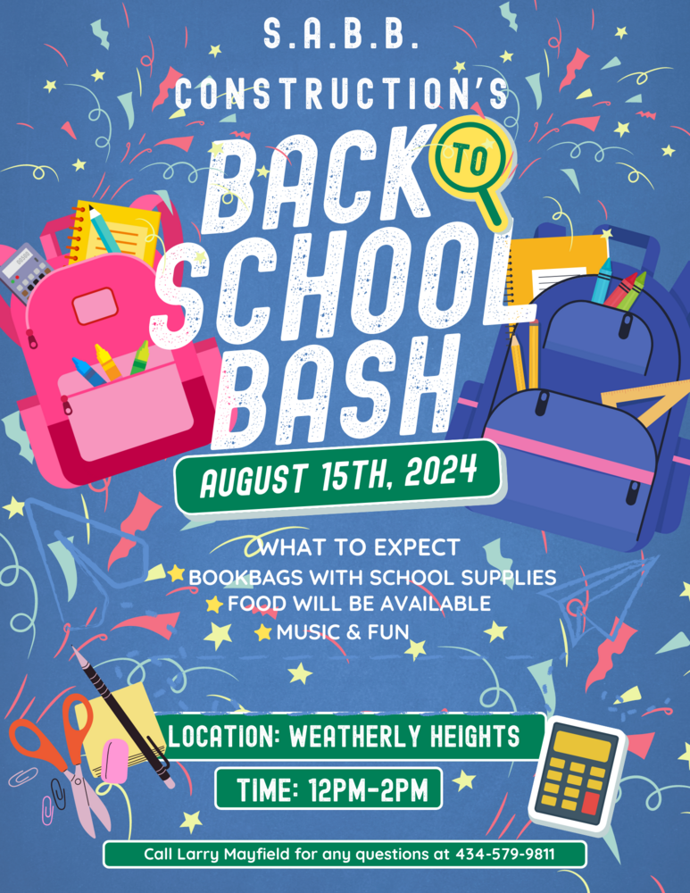 Back to School Bash flyer.