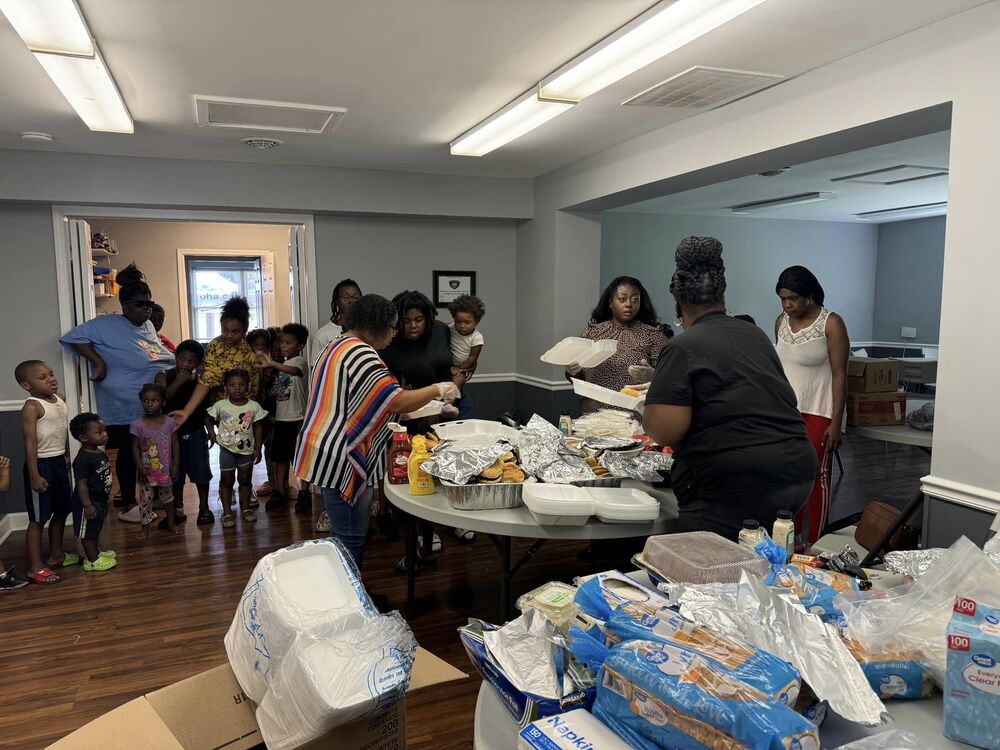 Residents were provided food.