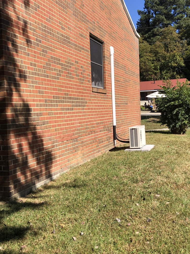 New heating and air system outside.