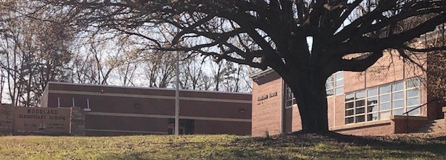 Exterior of Woodland Elementary.