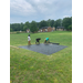  Finishing sectioning off a piece of ground. 