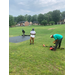  Prepping a weed whacker. 